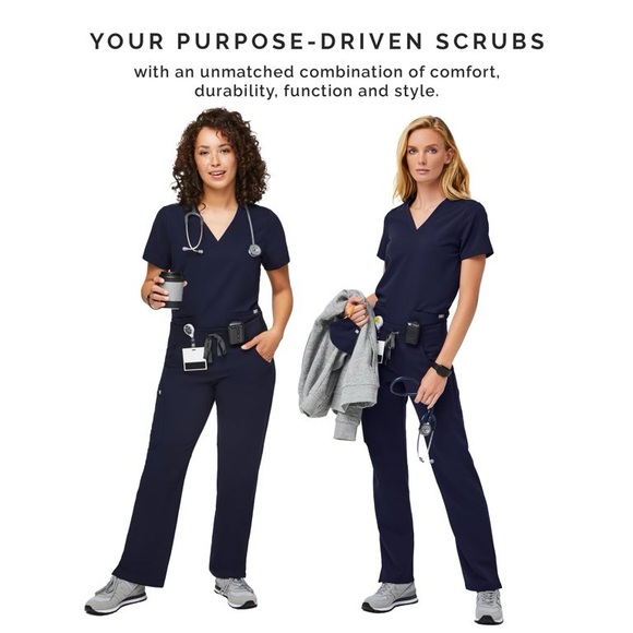 FIGS Women’s Navy Set - Kade Cargo Pant, Catarina Top - Both Size Small - Picture 6 of 6